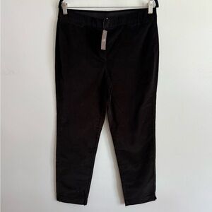 J.Jill Corduroy Slim-Leg Pants in a rich espresso brown